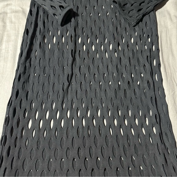 Black Long Sleeve Mesh Dress Bikini Cover Up - Picture 6 of 6